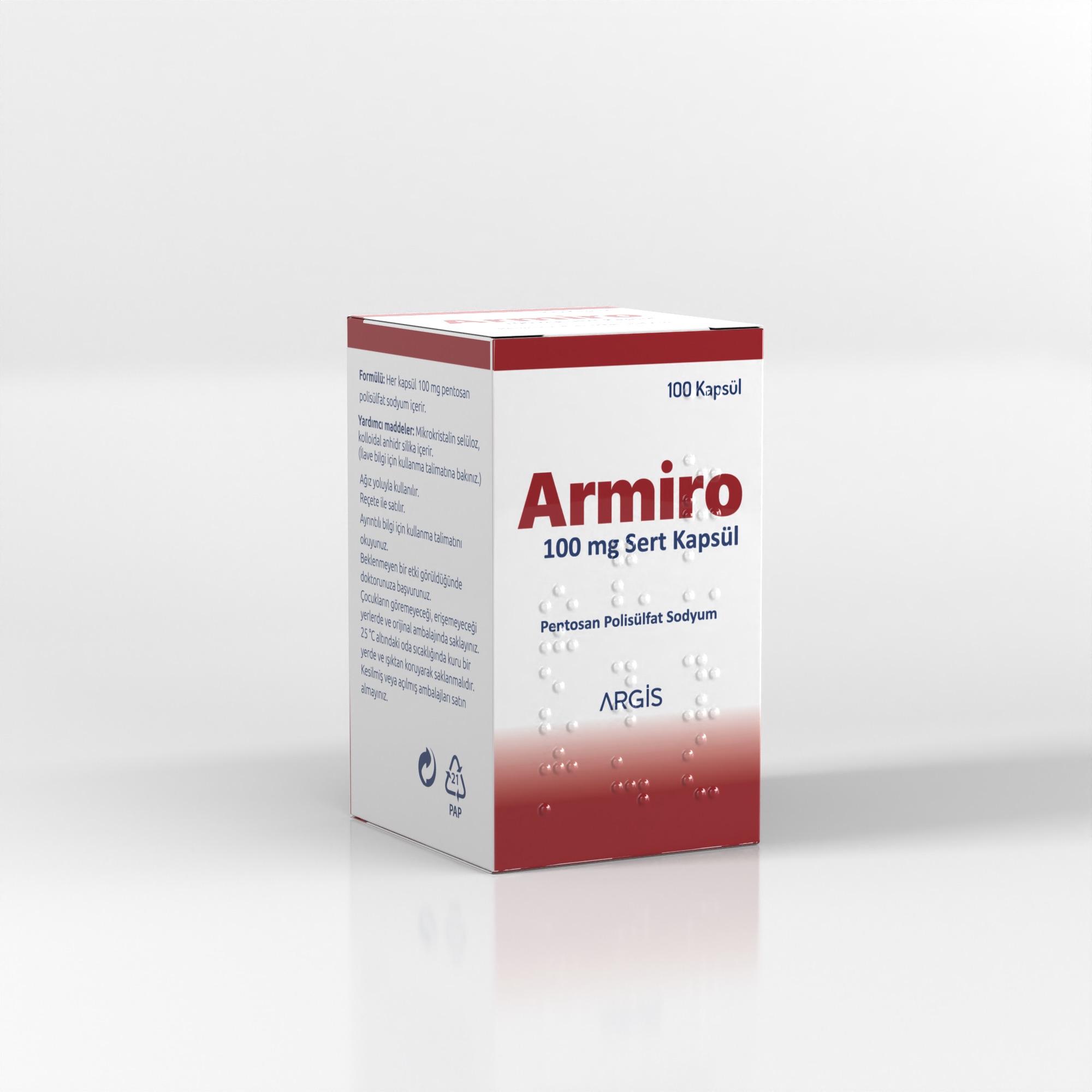 Armiro 100 mg Sert Kapsül