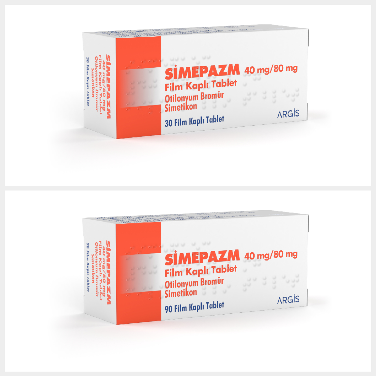 SİMEPAZM 40 mg/80 mg film kaplı tablet