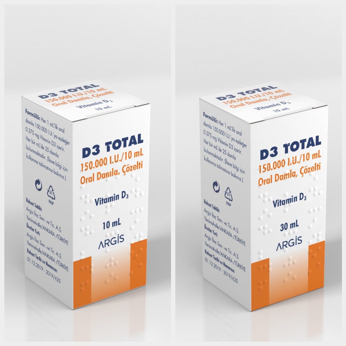 D3 Total 150.000 IU/10 ml Oral Damla, Çözelti