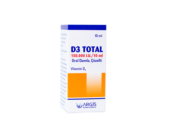 D3 Total 150.000 IU/10 ml Oral Damla, Çözelti